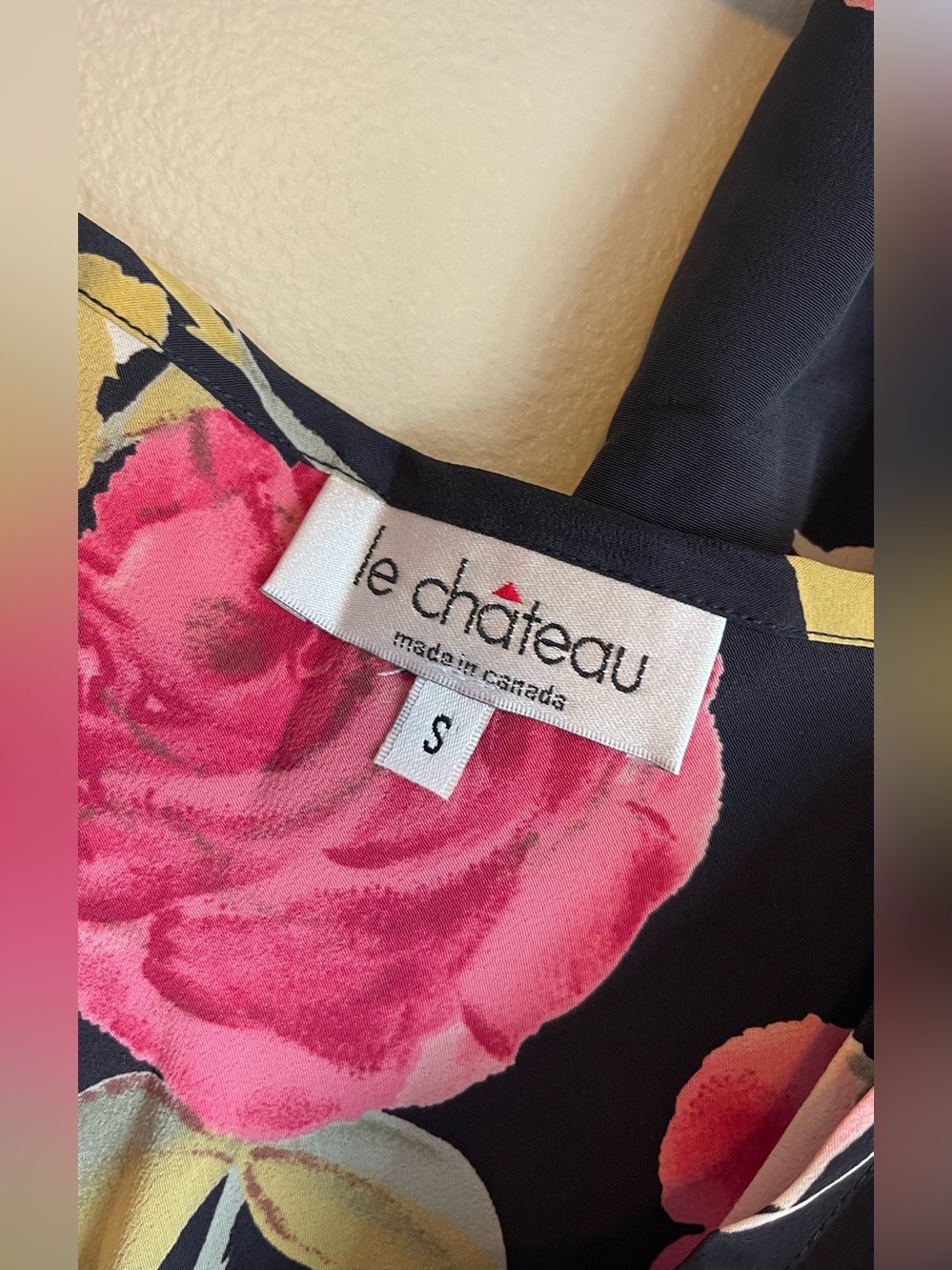 Vintage Y2K Le Chateau Rose Floral Maxi Slip Dress With Matching Scarf - Picture 10 of 10